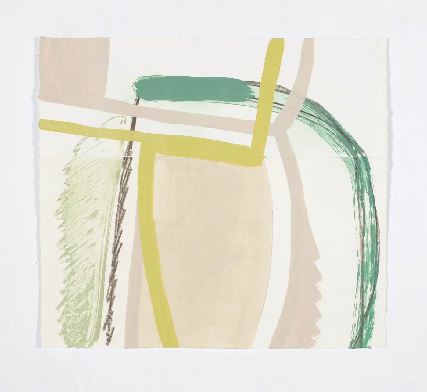 Ky Anderson @_ky_anderson_ See Through Mountain, 2017 Acrylic and crayon on paper 18 x20 in. (framed)