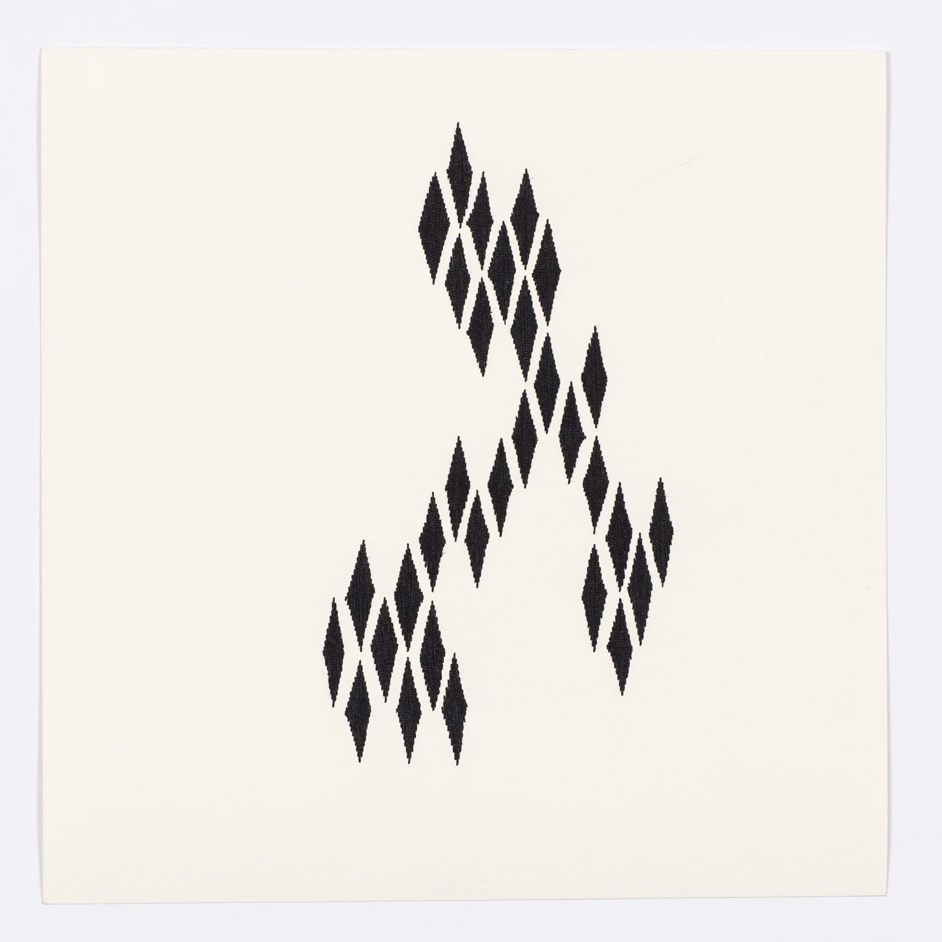 Abdolreza Aminlari @abdolrezaaminlari Untitled , 2016 Thread on paper 8 x 8 in. (unframed)
