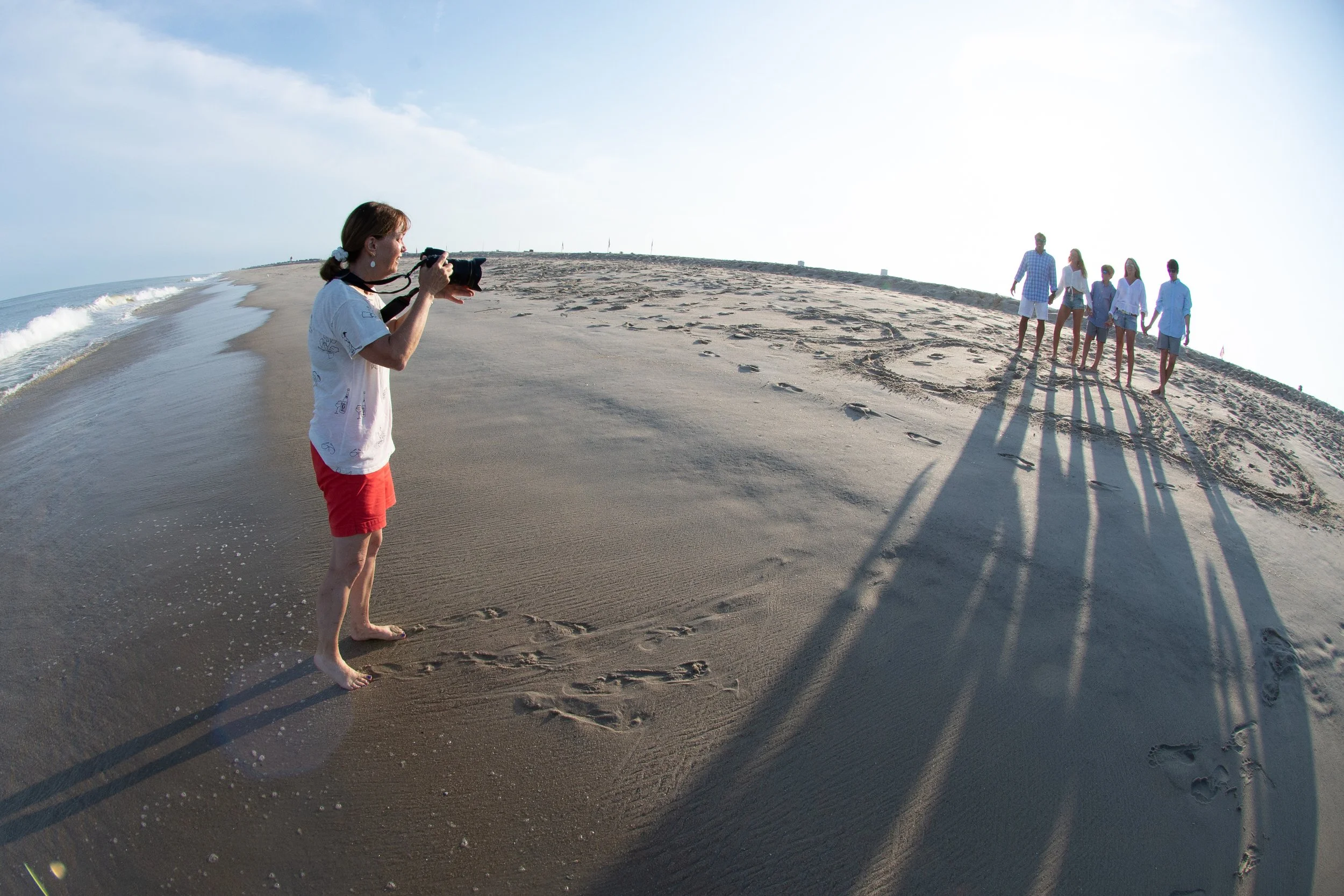 Westport photographer photographs family on the beach