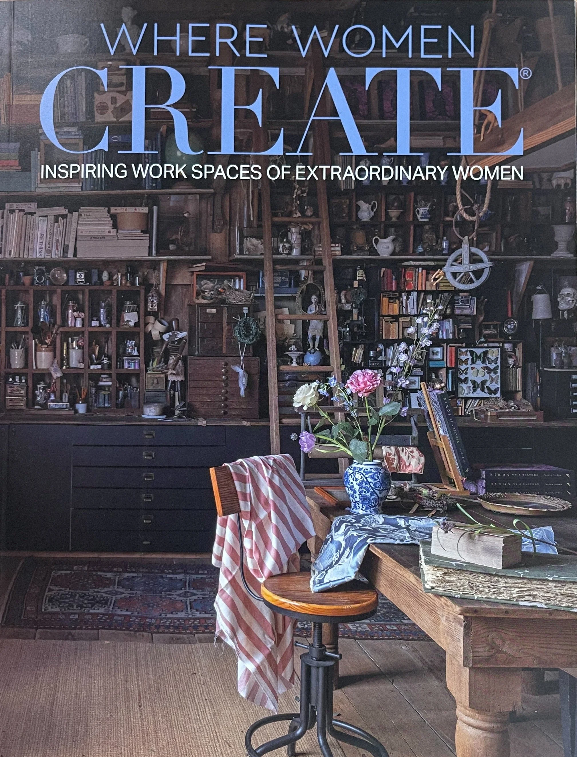 Where Women Create magazine cover where Pamela Einarsen Photography has photos published of her Westport, CT branding client