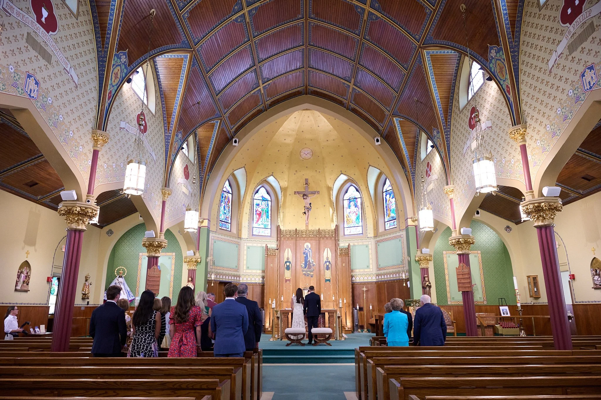 Wedding at Church of the Assumption in Westport, CT by photographer Pamela Einarsen. 