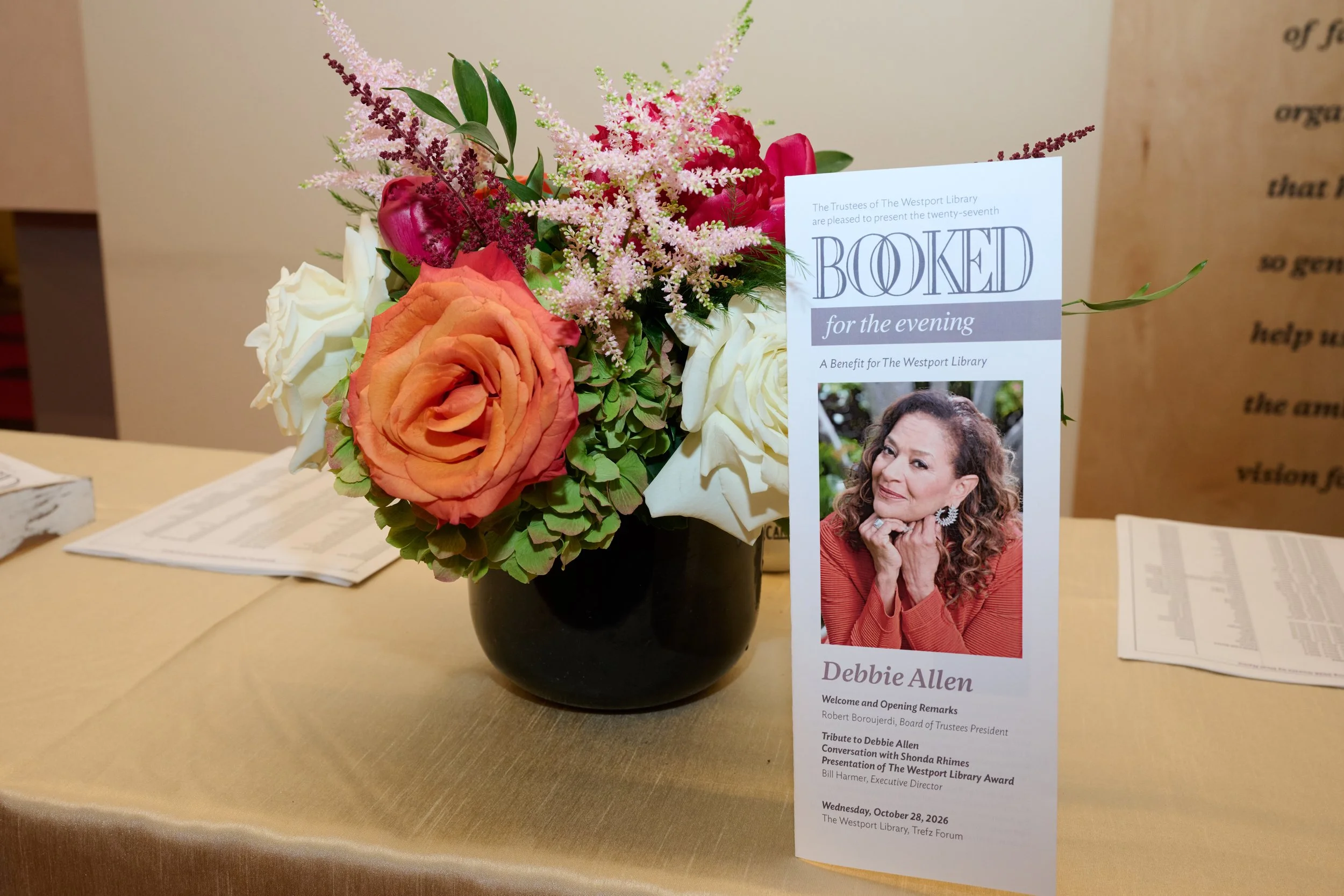 Booked for the Evening, a fundraiser for the Westport Library honoring Debbie Allen. 