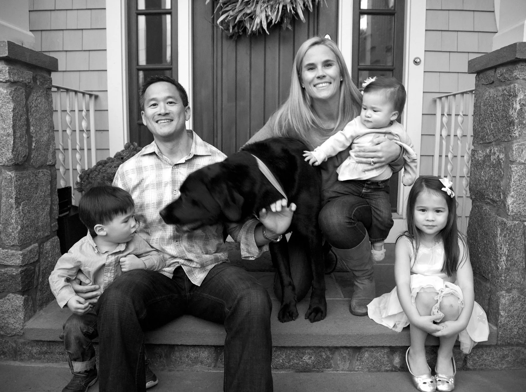 Fairfield, CT family on their porch