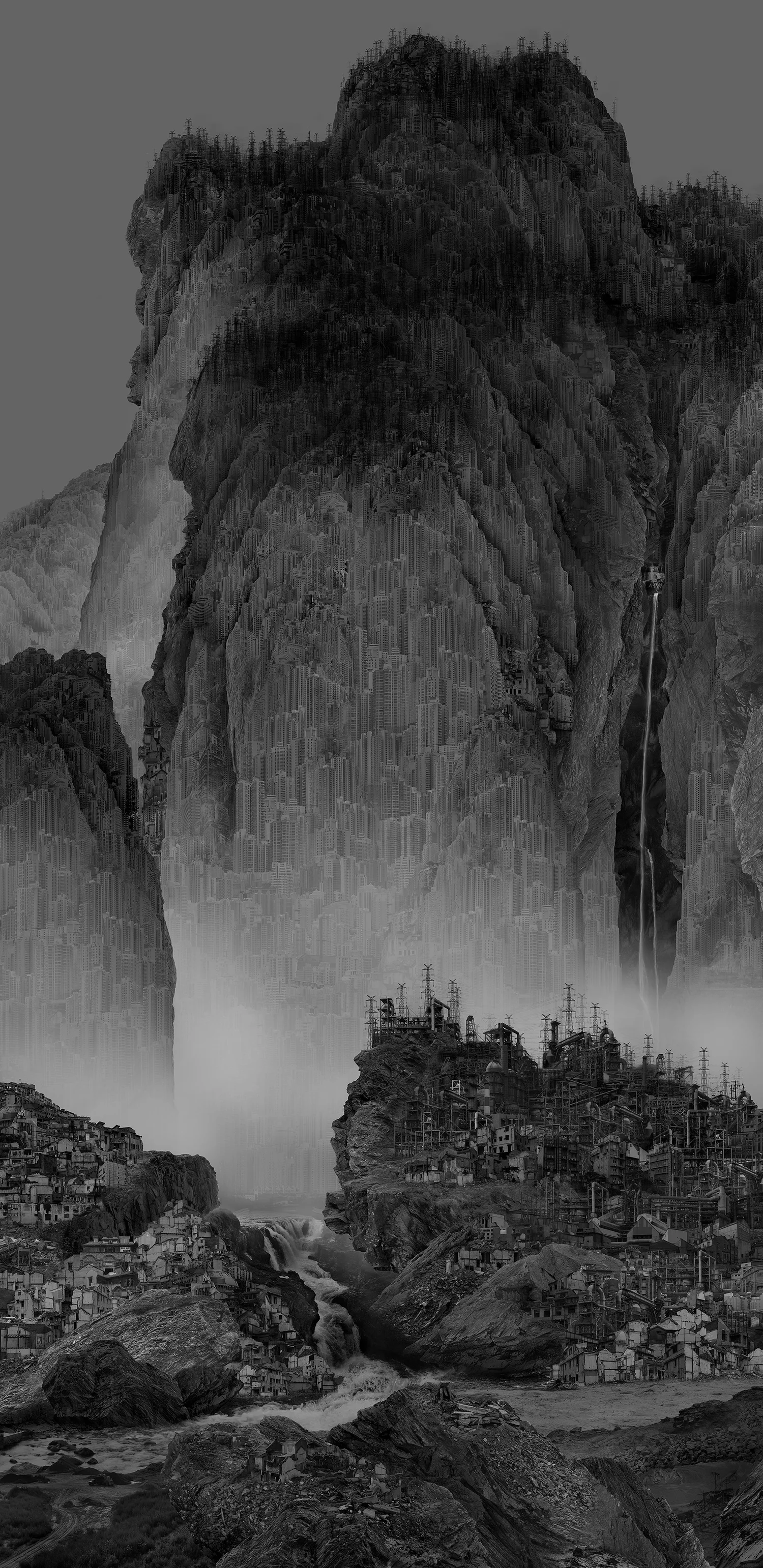 Travelers Among Mountains And Streams Yang Yongliang