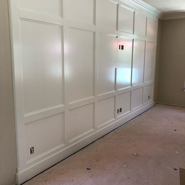 This remodel in the final stages... It&rsquo;s going to be quite the transformation! #paneledwall #customcabinets #quartzcountertops #arabesquebacksplash #yubacityinteriordesigner #lovemyjob #classicblindsanddesign