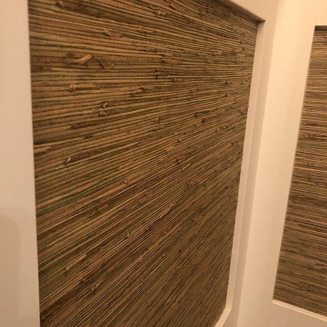 Who doesn&rsquo;t love a beautiful Grass Cloth....this powder room has millwork and we left open panels to feature this beautiful wallpaper and it&rsquo;s stunning!