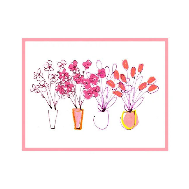 Grouping of Pink Flowers