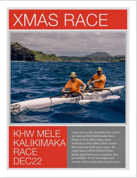Mele Kalikimaka Race - Dec. 22