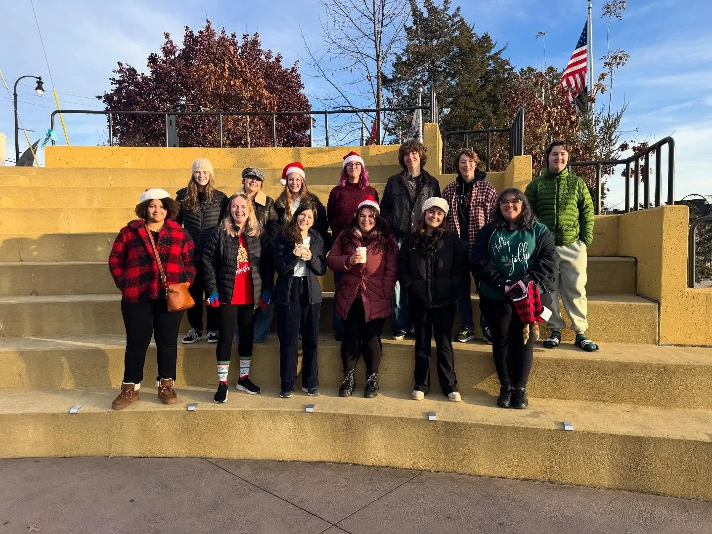 The Holiday Glow Caroling Crew brought the spirit to downtown Brighton today! 🎶 🔔 🌲 🎁 #brightonholidayglow