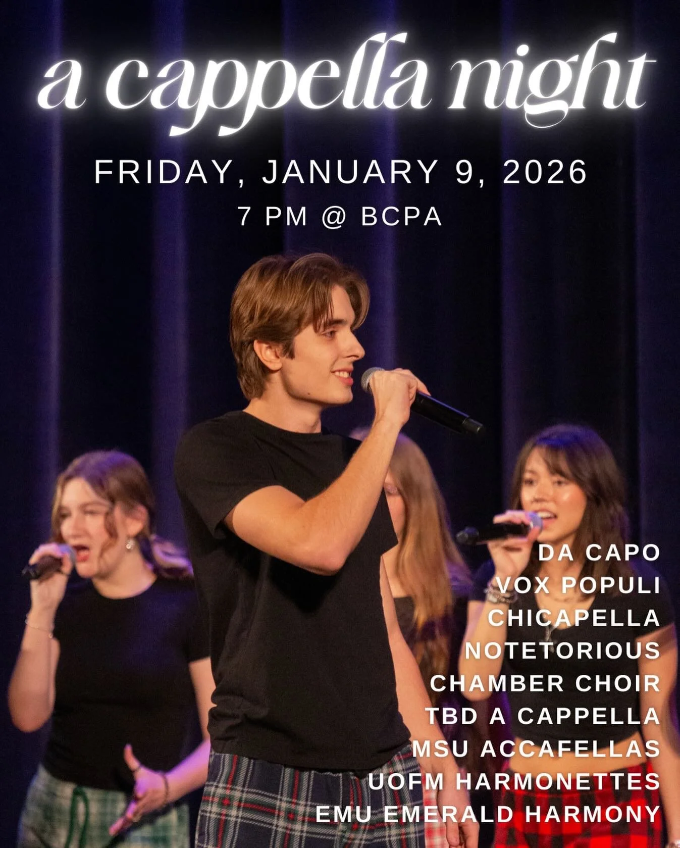 A Cappella Night tickets are on sale now and make a great gift that benefits a good cause! Purchase through link in bio! 🔗
