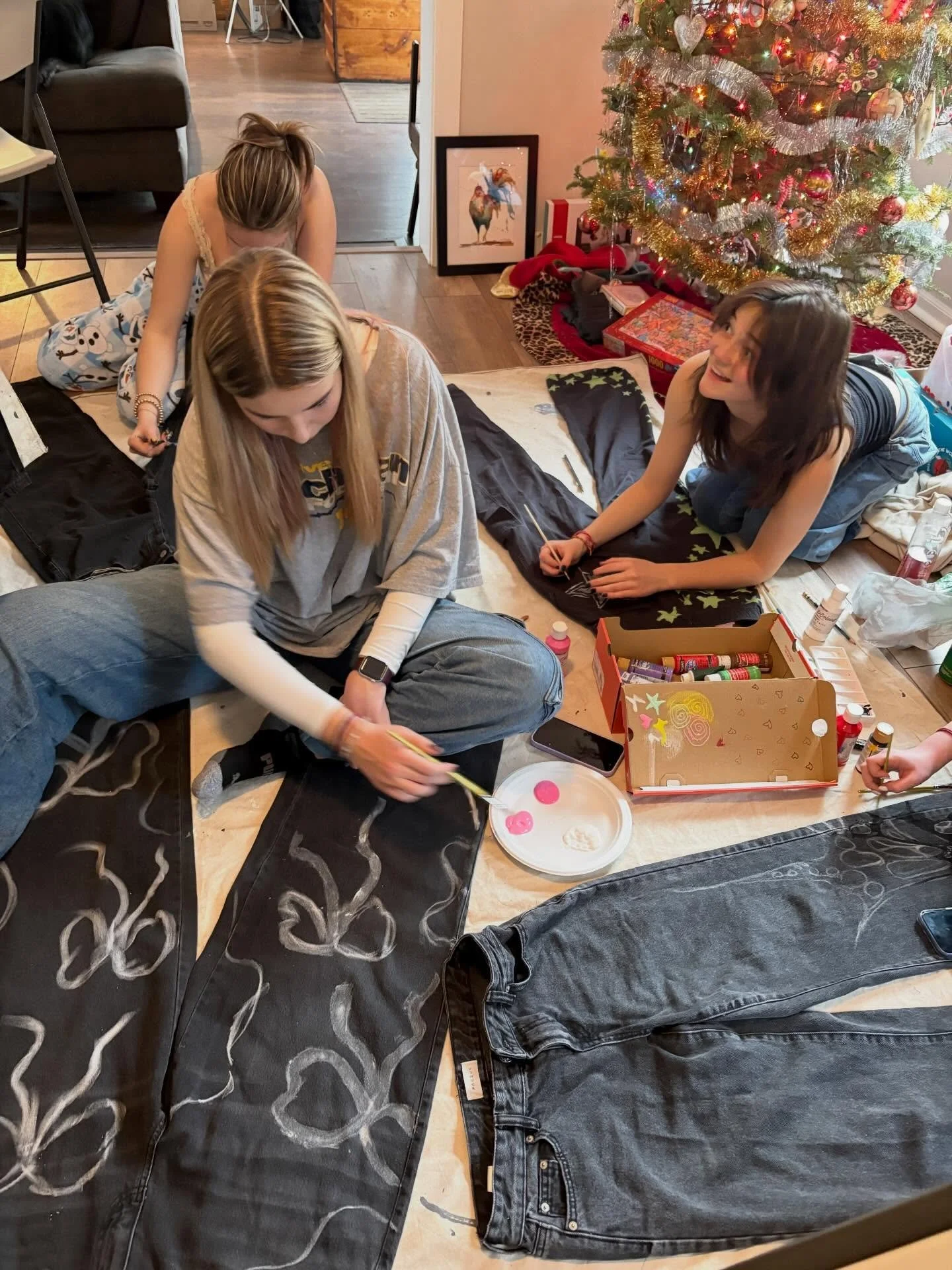 @chicappella prepares their outfits for A Cappella Night! Don&rsquo;t miss the show this Friday at 7 PM at the BCPA! 👖🎤🎶✨