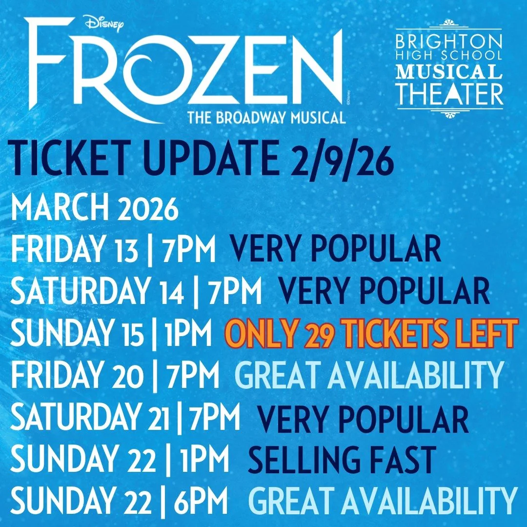 🚨🎟️ Sellout Alert!
Our first sellout is on the way 👀
If you&rsquo;re hoping to attend the Saturday, March 15 matinee, act fast&mdash;only 29 tickets remain.
The Saturday, March 22 matinee is also filling quickly, so now&rsquo;s the time to grab yo