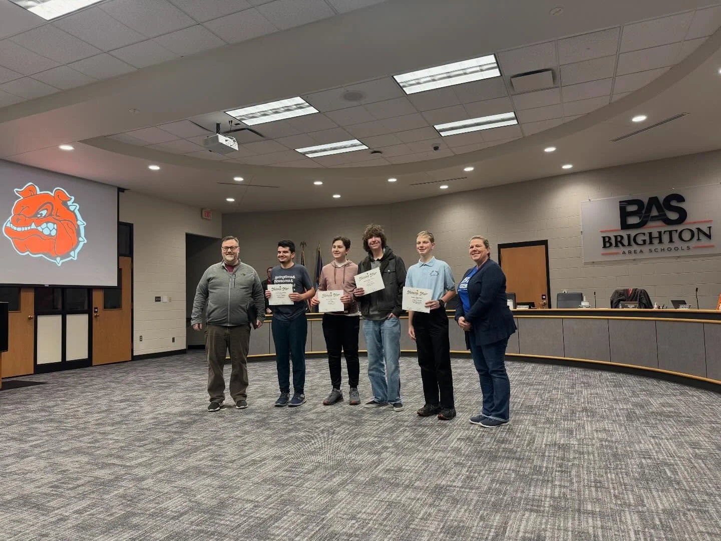 Congratulations Noah, Ethan and Nicholas on being named Shining Stars by @brightonareaschools Board of Education for their performance at State Honors Choir! ✨ 👏