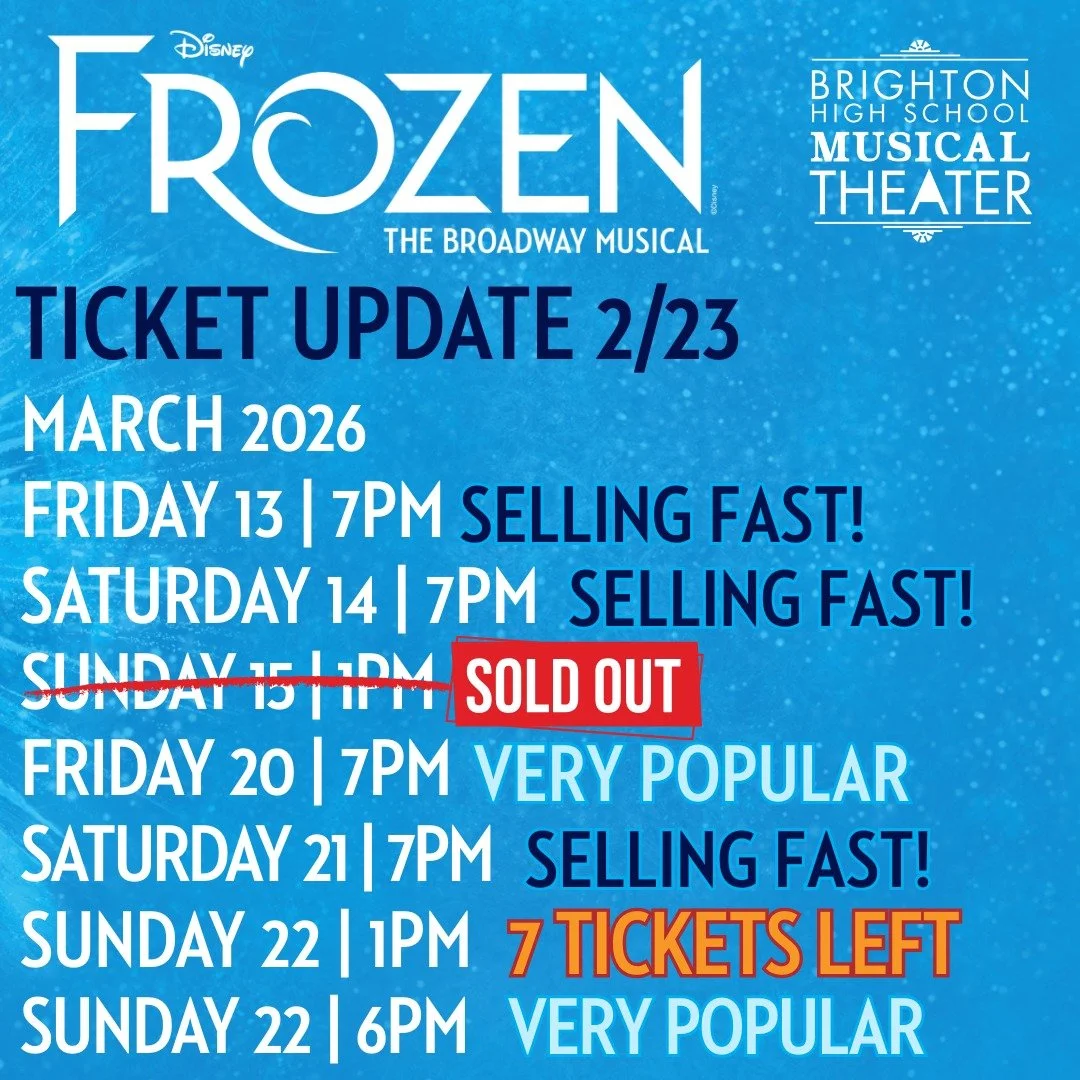 🎟️ Heads Up, Arendelle

The March 22 matinee is nearly full &mdash; scattered singles and one set of three remain.
March 21 main floor seats are also going quickly.

If you&rsquo;re waiting for &ldquo;the right seat,&rdquo; don&rsquo;t wait much lon