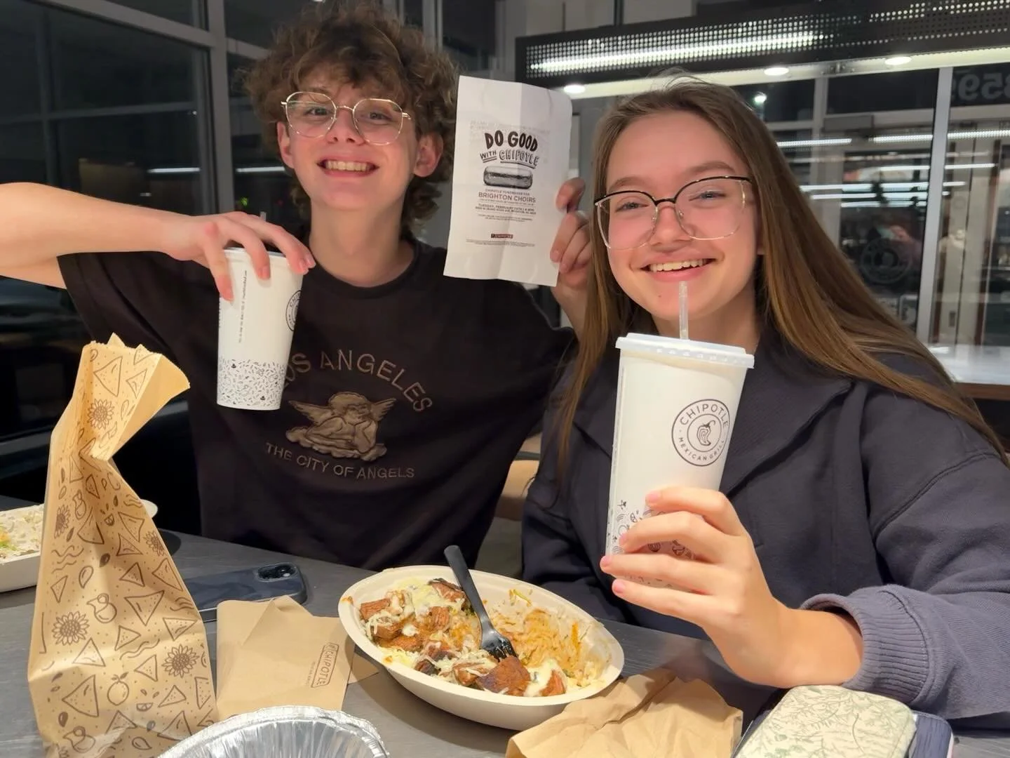 Thank you Chipotle Brighton for donating to Brighton Choirs! 😋