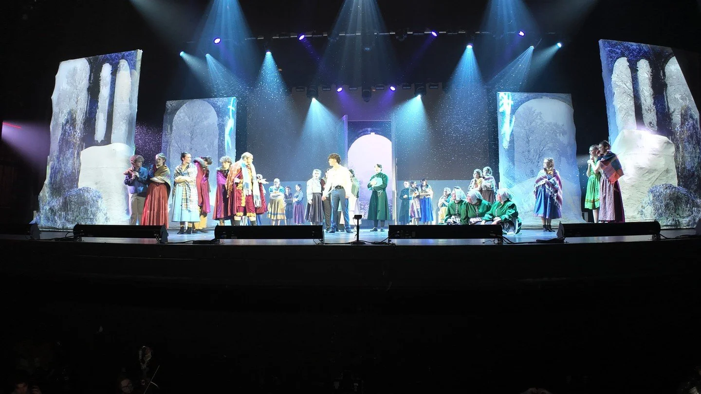 The next step in our Frozen journey is all in the details. ❄️

Our sound, stage, lighting and projection teams are hard at work bringing the stage to life &mdash; layering in the color, atmosphere, and magic that will transform our theater into Arend