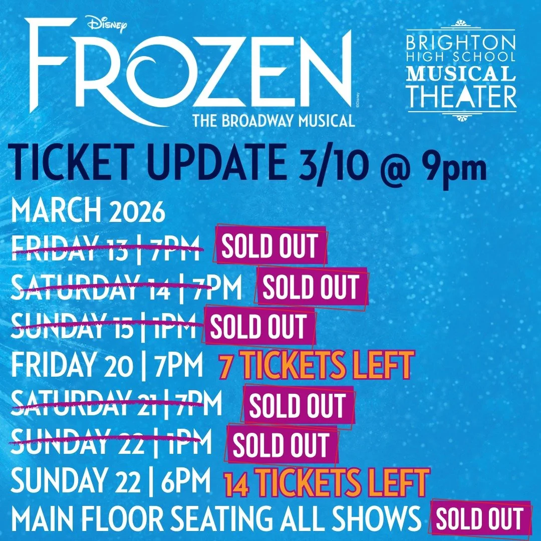 We are blown away, Frozen family! ❄️👑

Another show has just sold out &mdash; that makes five sold-out performances!

There are only two shows remaining, and both have very limited tickets left. If you&rsquo;ve been thinking about coming, now is the