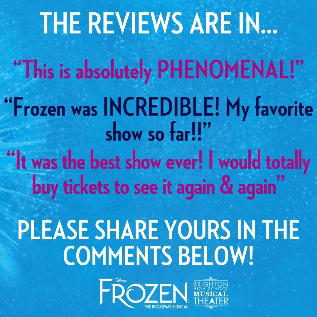 We'd love to hear from you!  Did you see the show last weekend, what did you think?