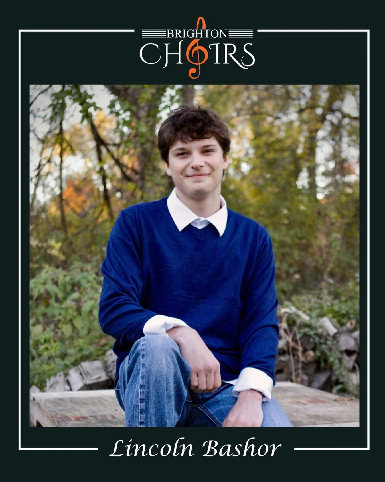 🎓 Senior Spotlight: Lincoln Bashor

Plans after graduation: Go to EMU and get a degree in psychology 

Why I joined choir: For the music and friends!

Favorite choir moment: Being able to experience my friends sing on stage and to be able to sing wi