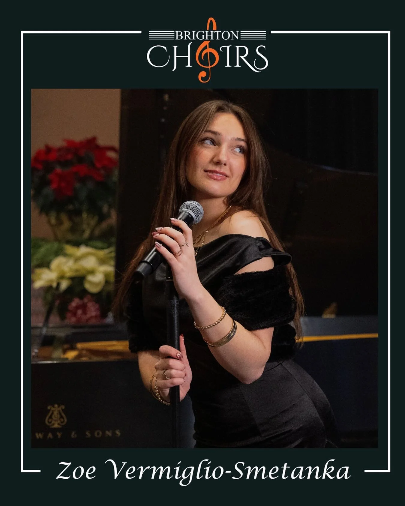 🎓Senior Spotlight: Zoe Vermiglio-Smetanka

Plans after graduation: Musical Theatre at Stephen&rsquo;s College

Why I joined choir: Because I absolutely love to sing and it&rsquo;s such a welcoming and educational environment that I adore

Favorite c