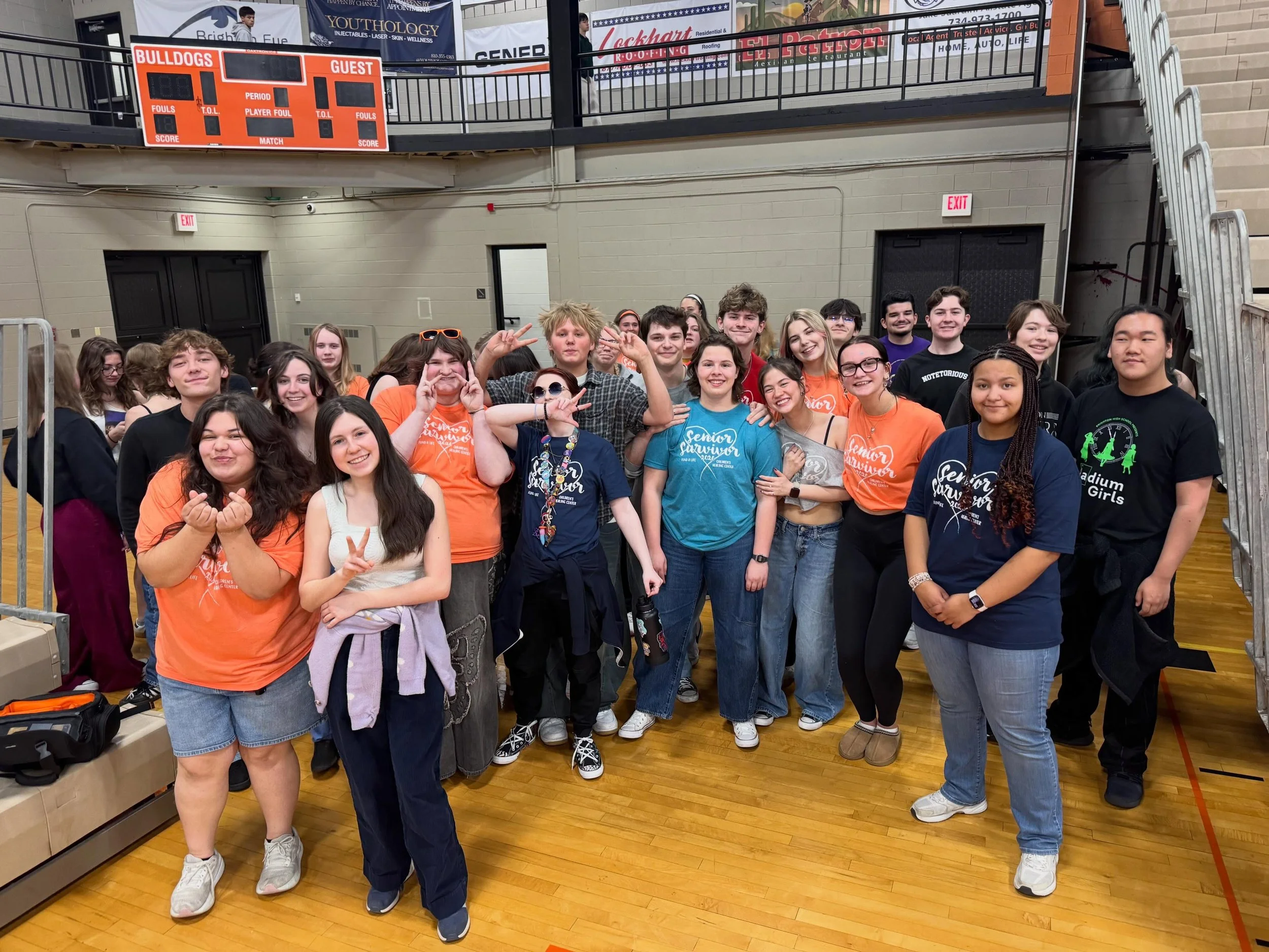 Concert Choir before singing the National Anthem at the Senior Survivor Assembly! 🇺🇸 Support your favorite teams! #seniorsurvivor