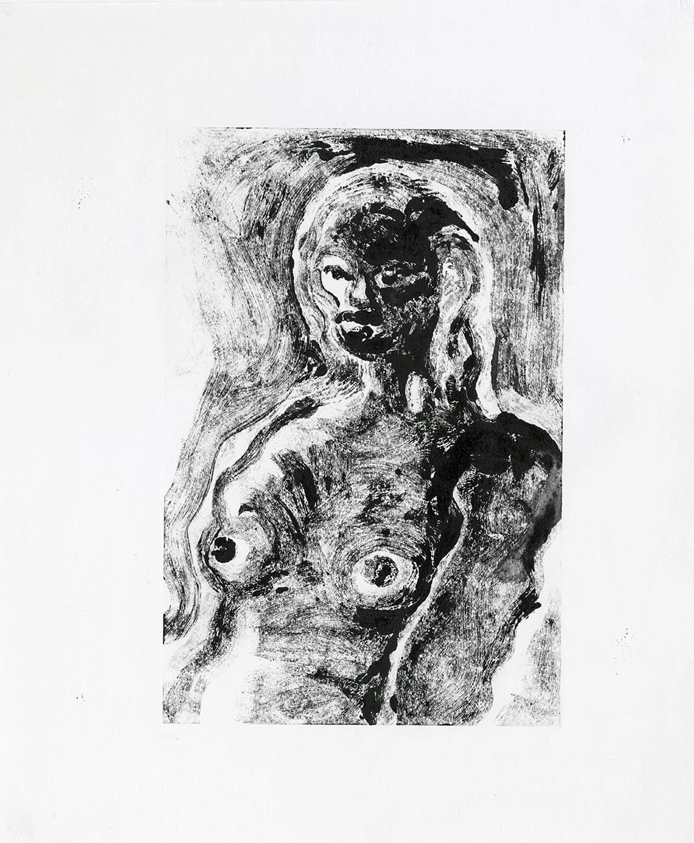  Stare (print 2) 
 Monotype
 Intaglio Ink on Paper
2019 