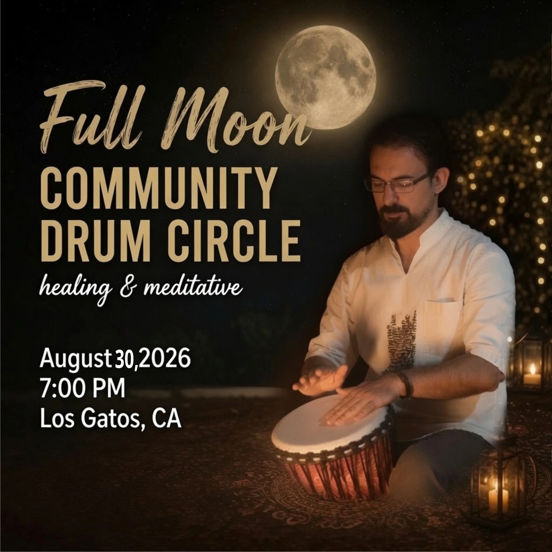 Full Moon Drum Circle Aug 30st