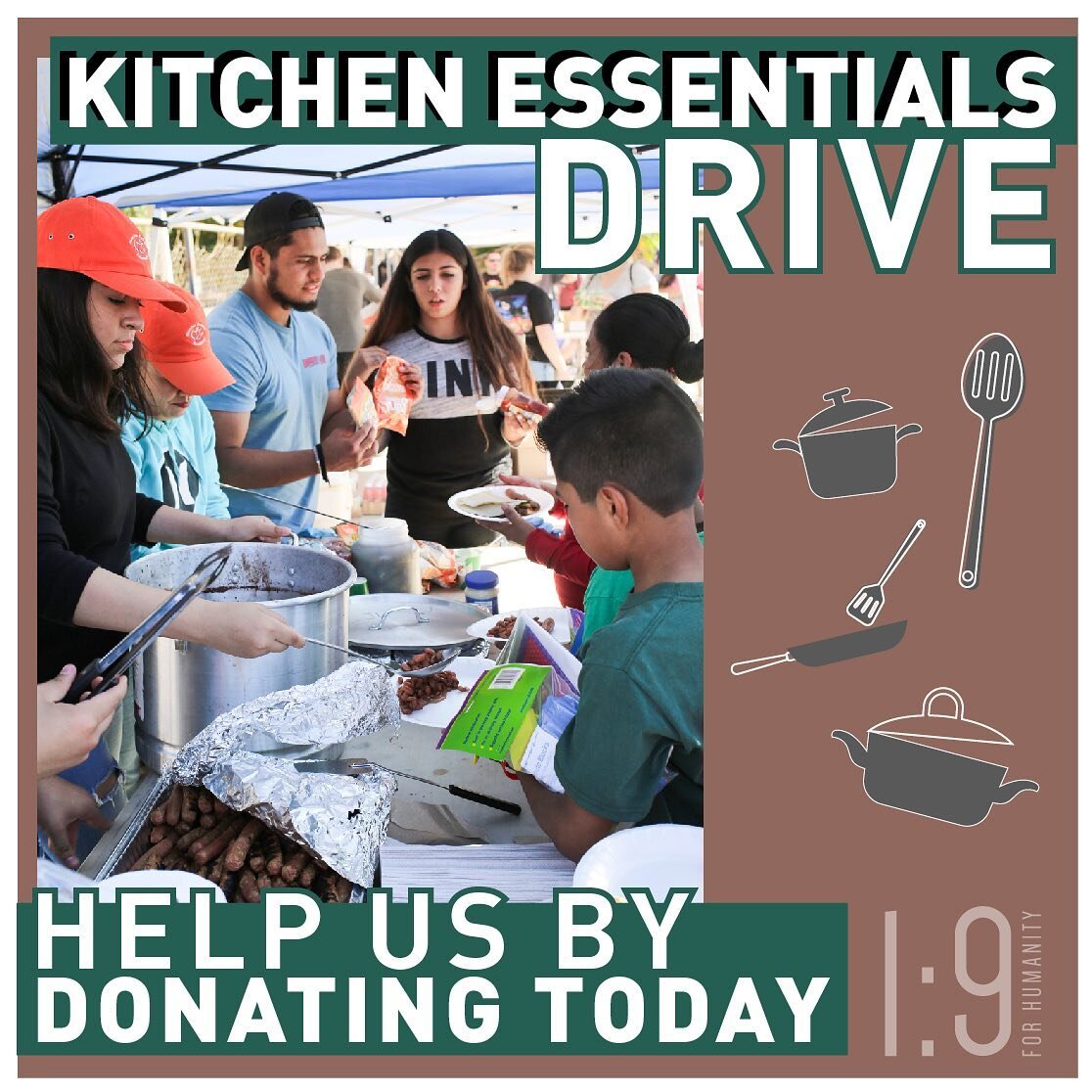 Kitchen Essentials Drive! Feb 22nd - March 5th. 

Help us by donating today, every donation will go to our non-profit partners in Mexico who will be using these items to serve and feed the local community. 

We will be partnering with @jflofrontline 