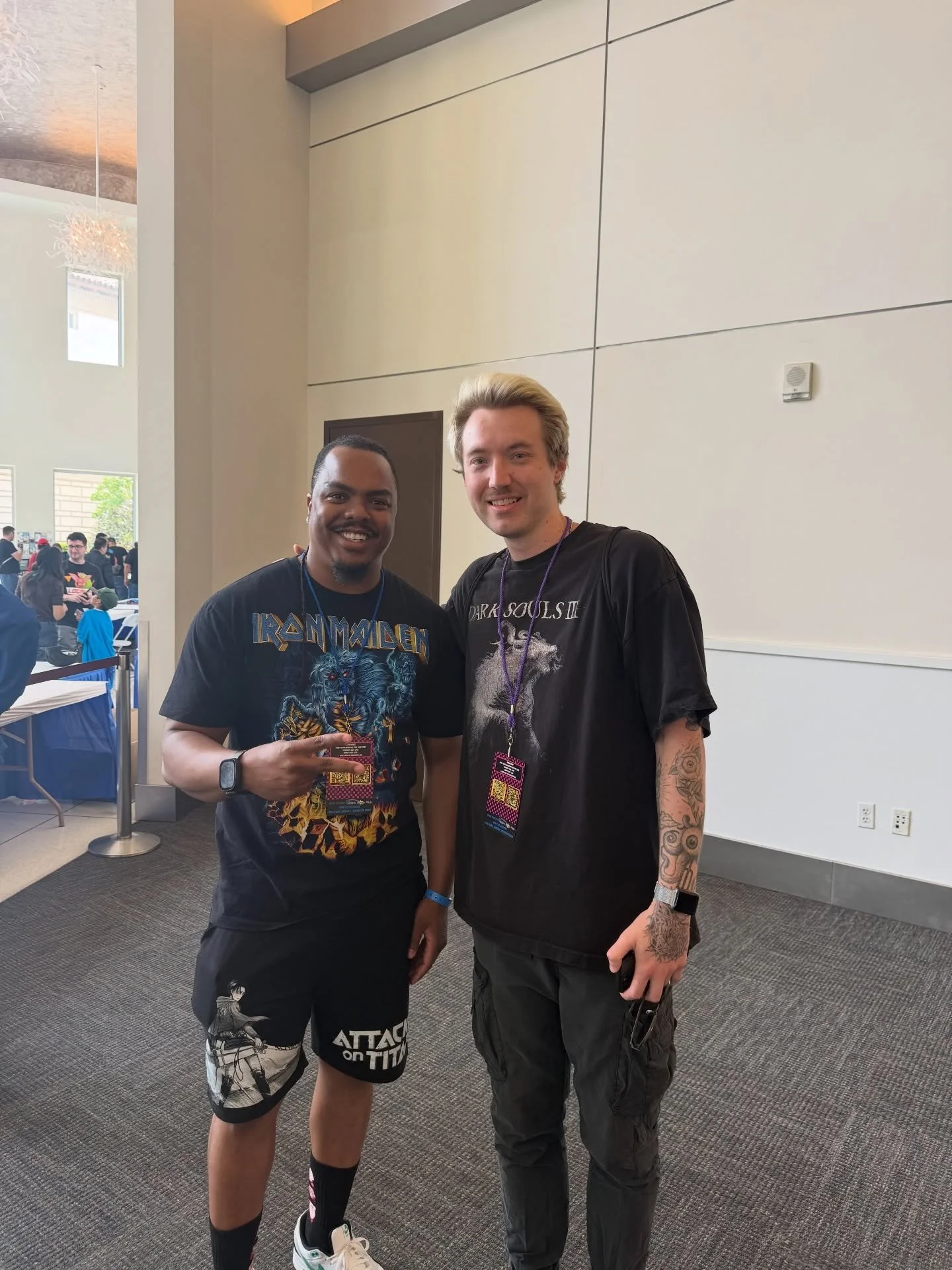 Dubstep and Video games!?! Say less!! Ran into Eliminate at @socalgamingexpo_ !! Thanks for taking the time to talk to me!! I feel like it gets even more crowded every year! Got some amazing pickups this year!! Until next year!! 😎🔥🫡 #optimusdubz #
