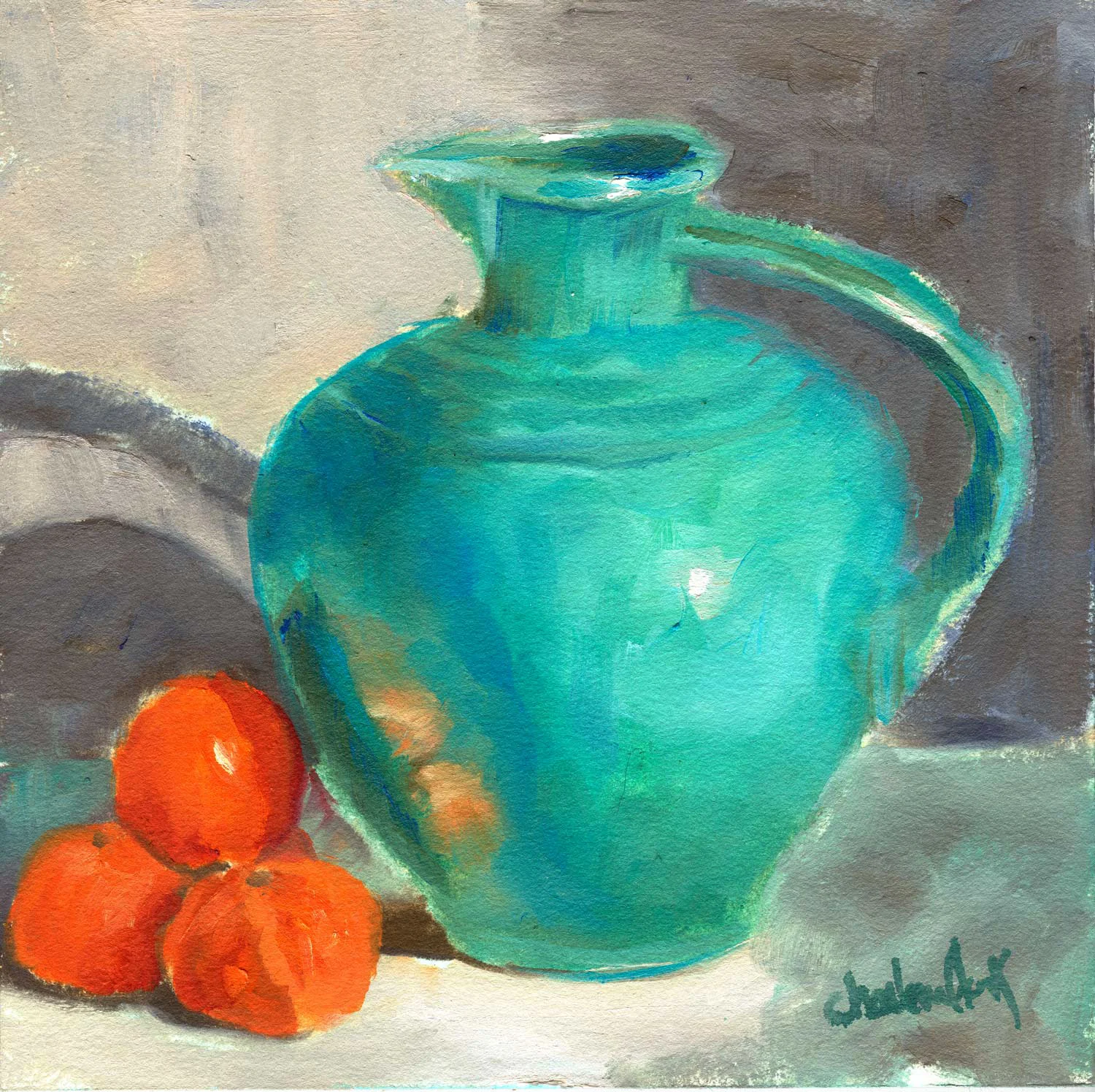Fiestaware Jug and Tangerines