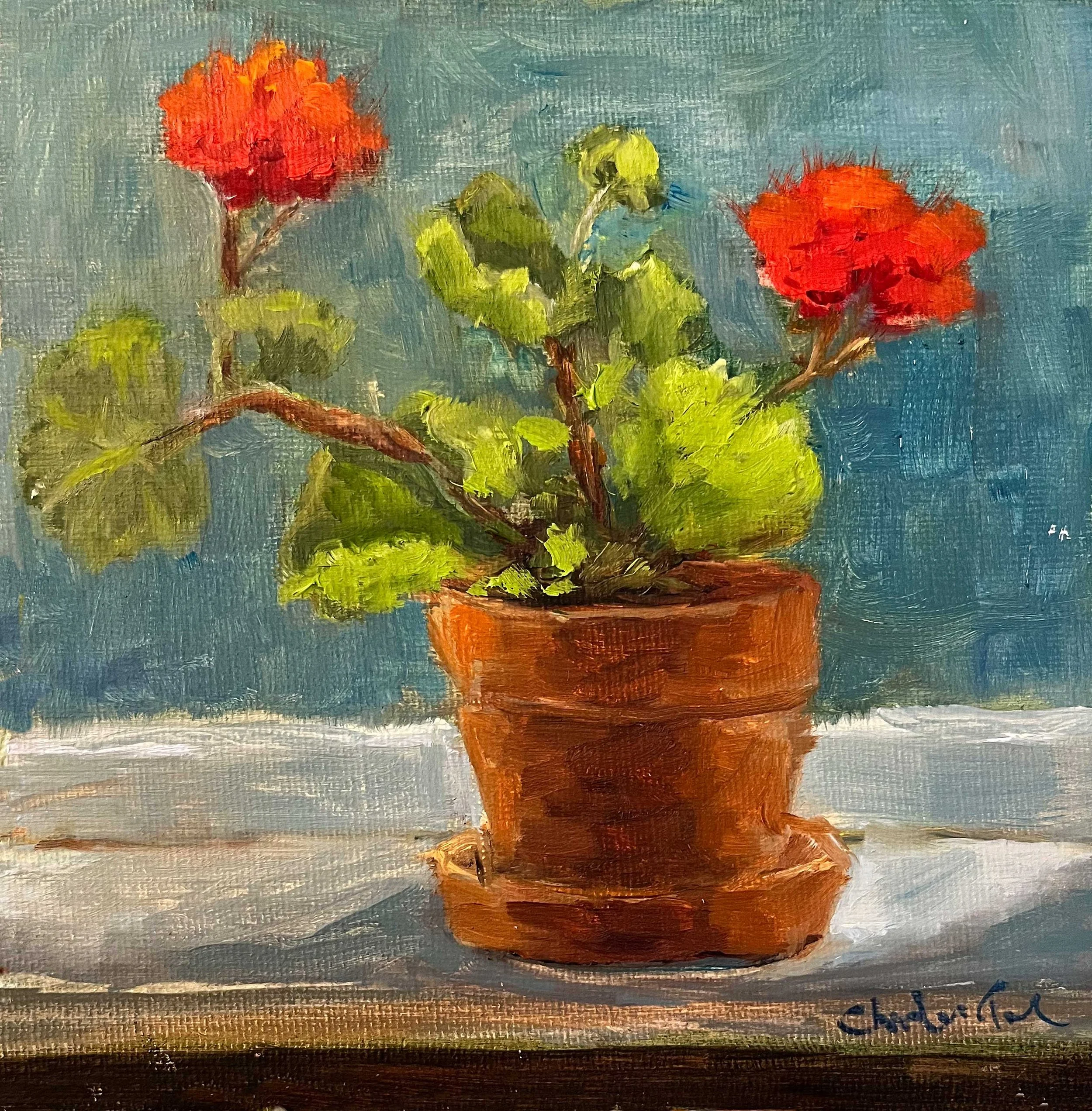 Geranium on the Window Sill