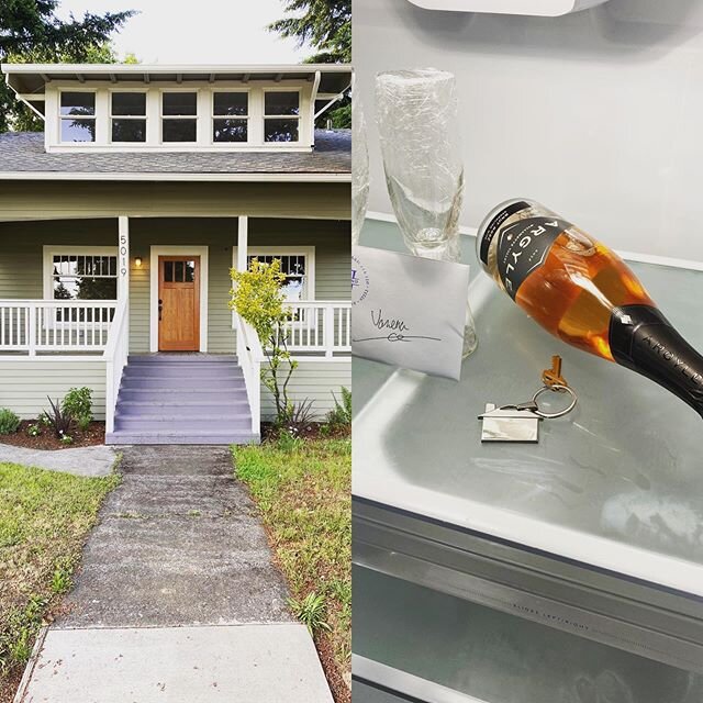 Don&rsquo;t forget to look in the fridge! Just handed the keys over to a new buyer&rsquo;s adorable vintage remodeled house. Congratulations and thank you!! #allinforyou #windermererealtytrust