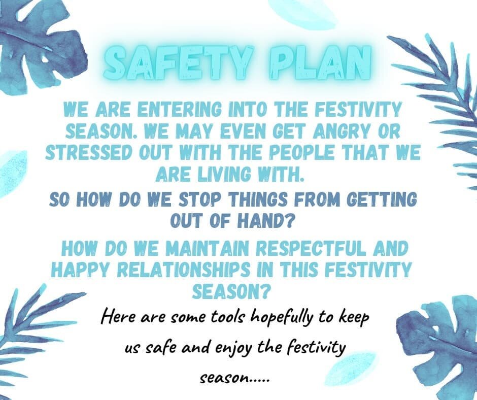 Kia orana Whanau,

This is the last week for programme and we will start again on the 10th January 2022

Words of Encouragement for this week is SAFETY PLAN🔥✌️
