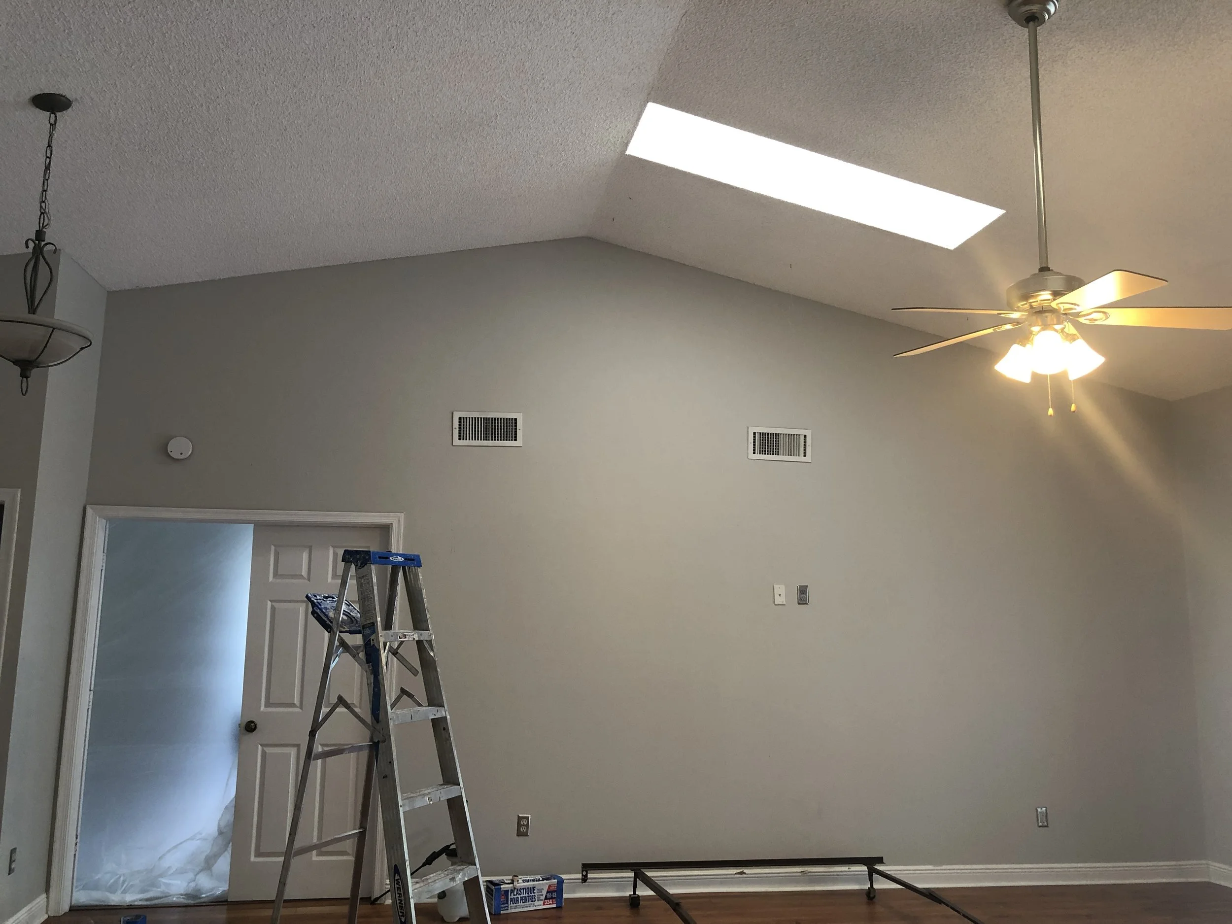 Before - Ceiling Popcorn Removal and Smooth Finish