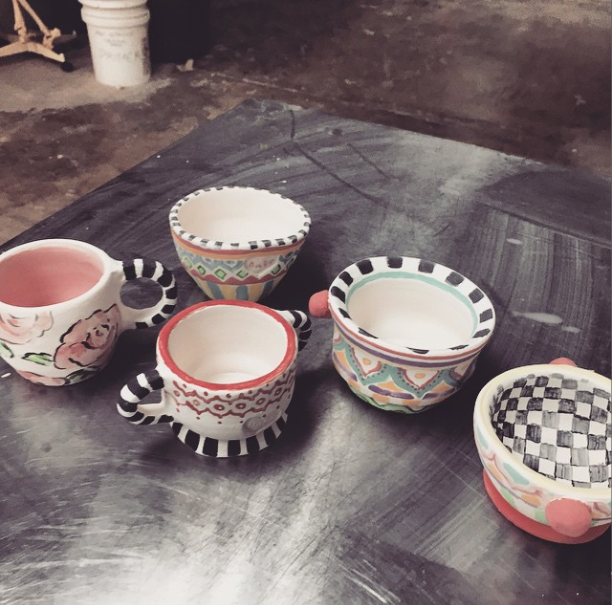 Tea Cups (before glaze fire)