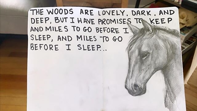 #robertfrost #sketchbook #poetry #horse