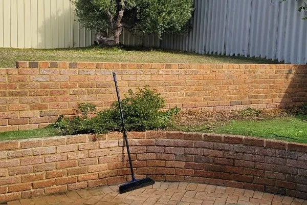 two repaired brick retaining walls in maylands garden
