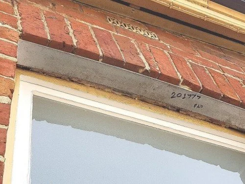 new lintel above window