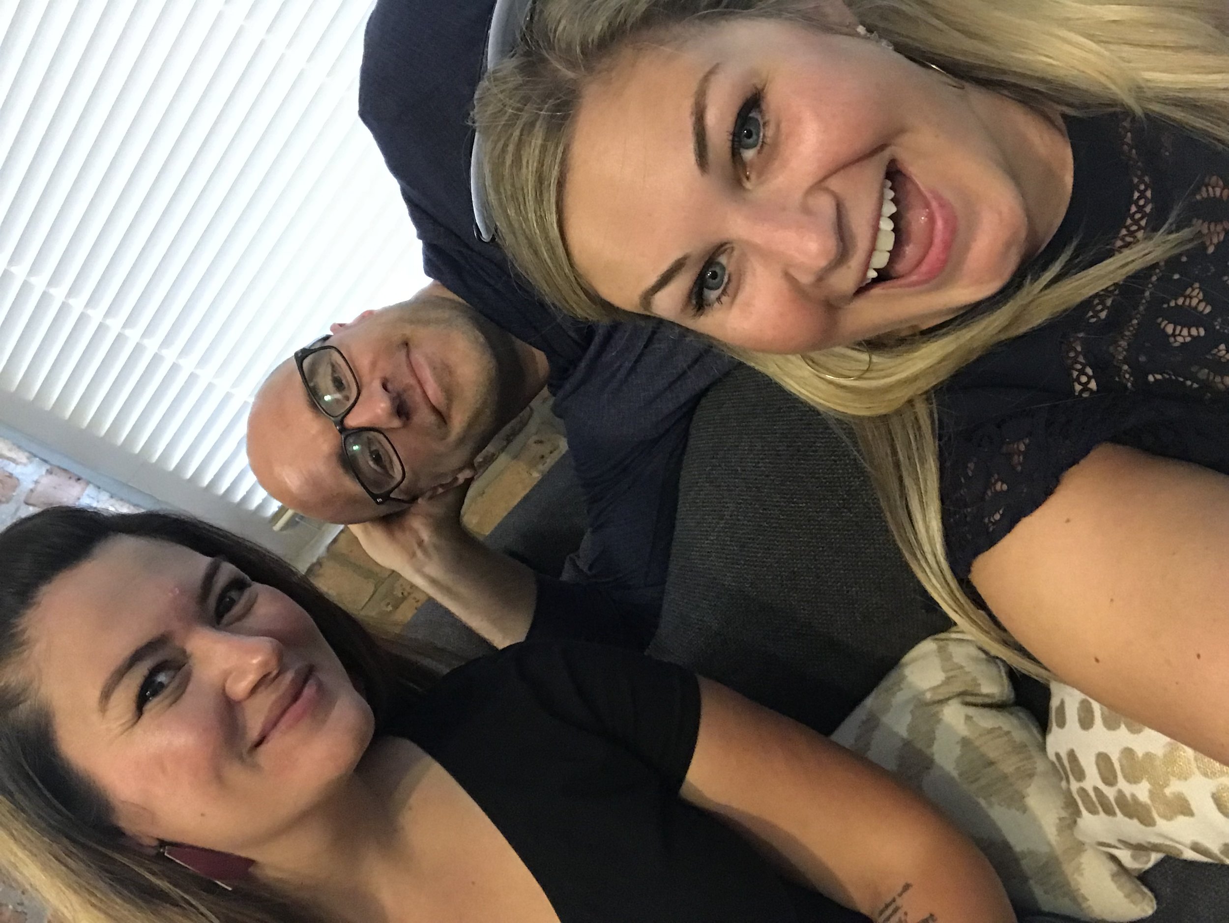 Come and knock on our door. We’ve been waiting for youuuu. Something something something, three’s company toooo. Pictured L-to-R: Desiree, Todd, and me!
