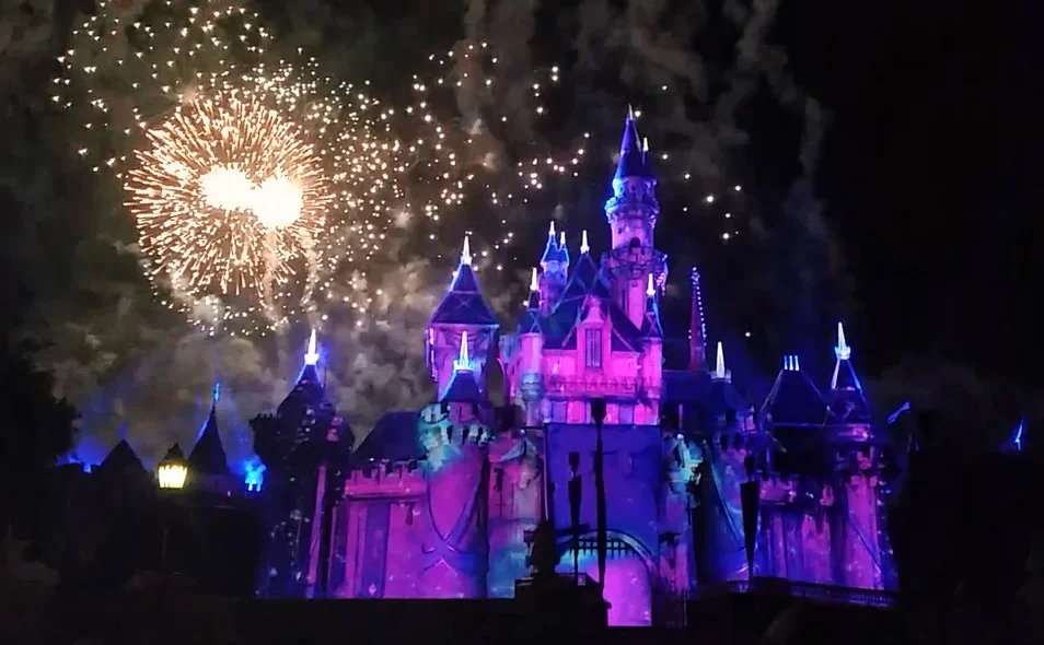 We camped out for close to an hour to get such amazing seats for the Disneyland fireworks