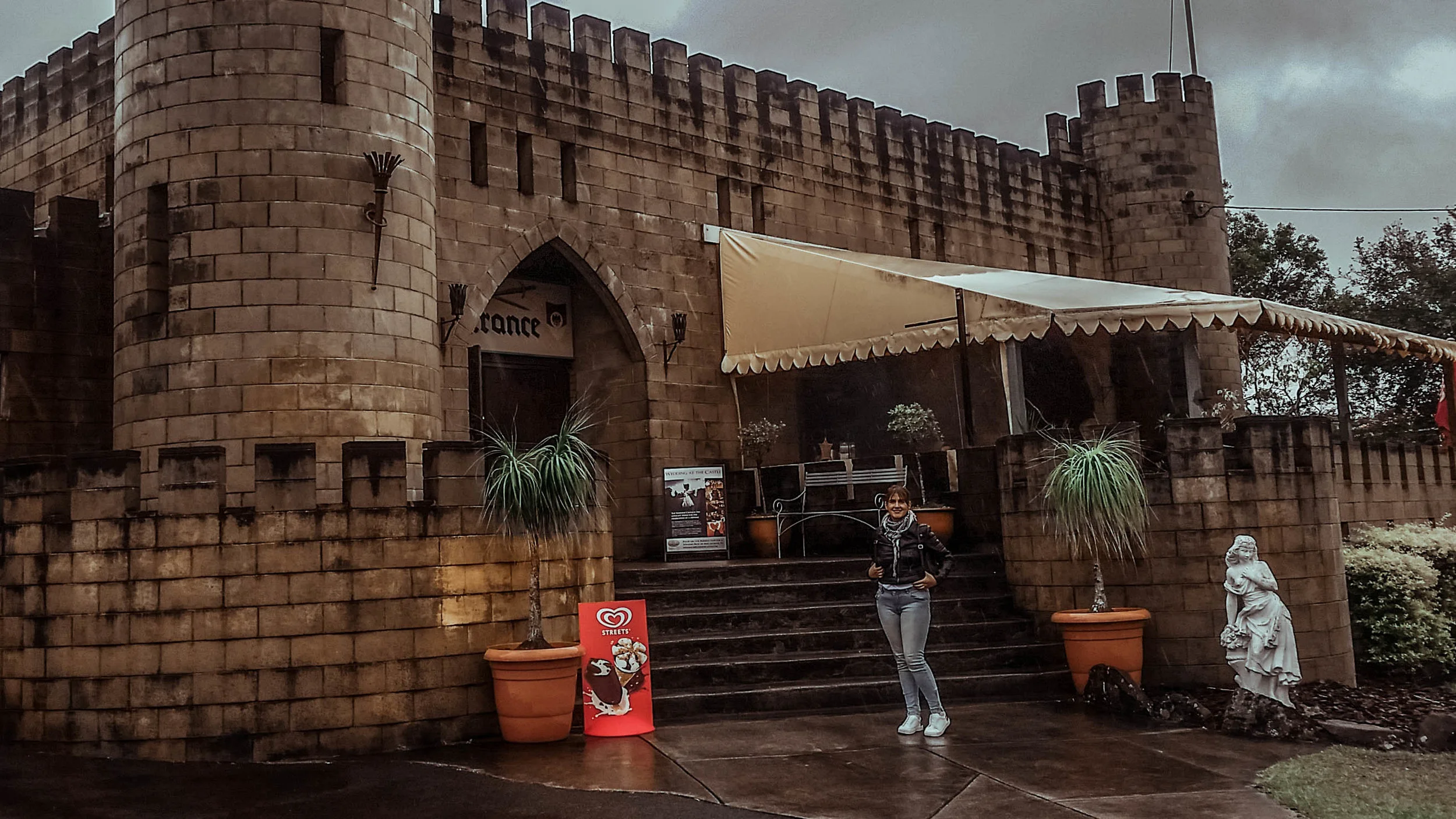 A cold, rainy, overcast day created the perfect mood and ambiance to explore a Norman castle