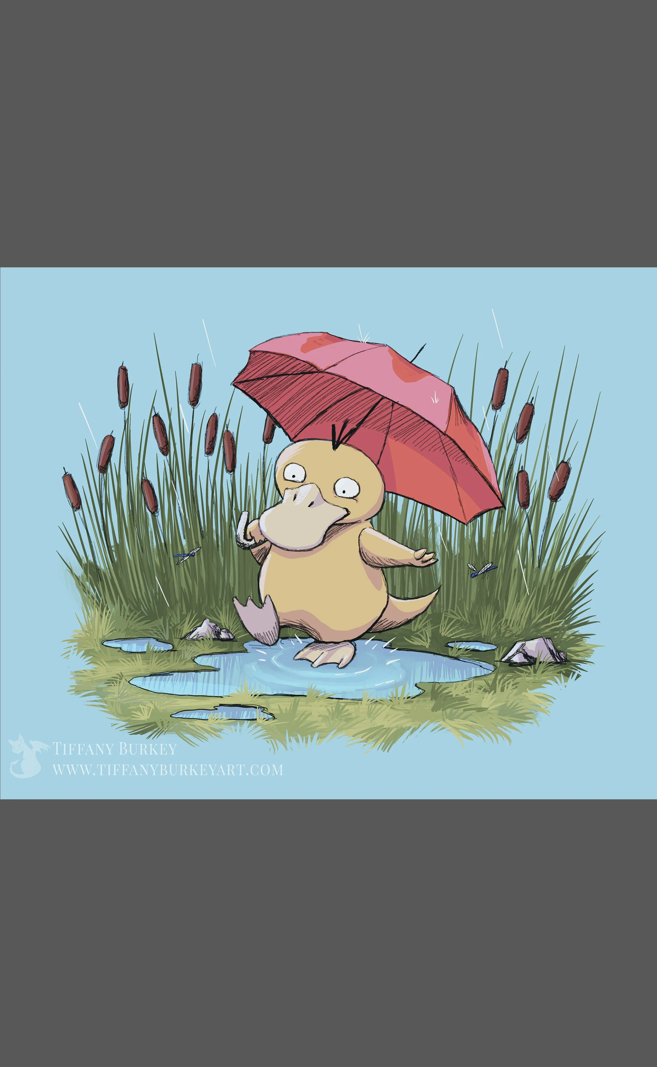 Psyduck Spring 4x6 Print