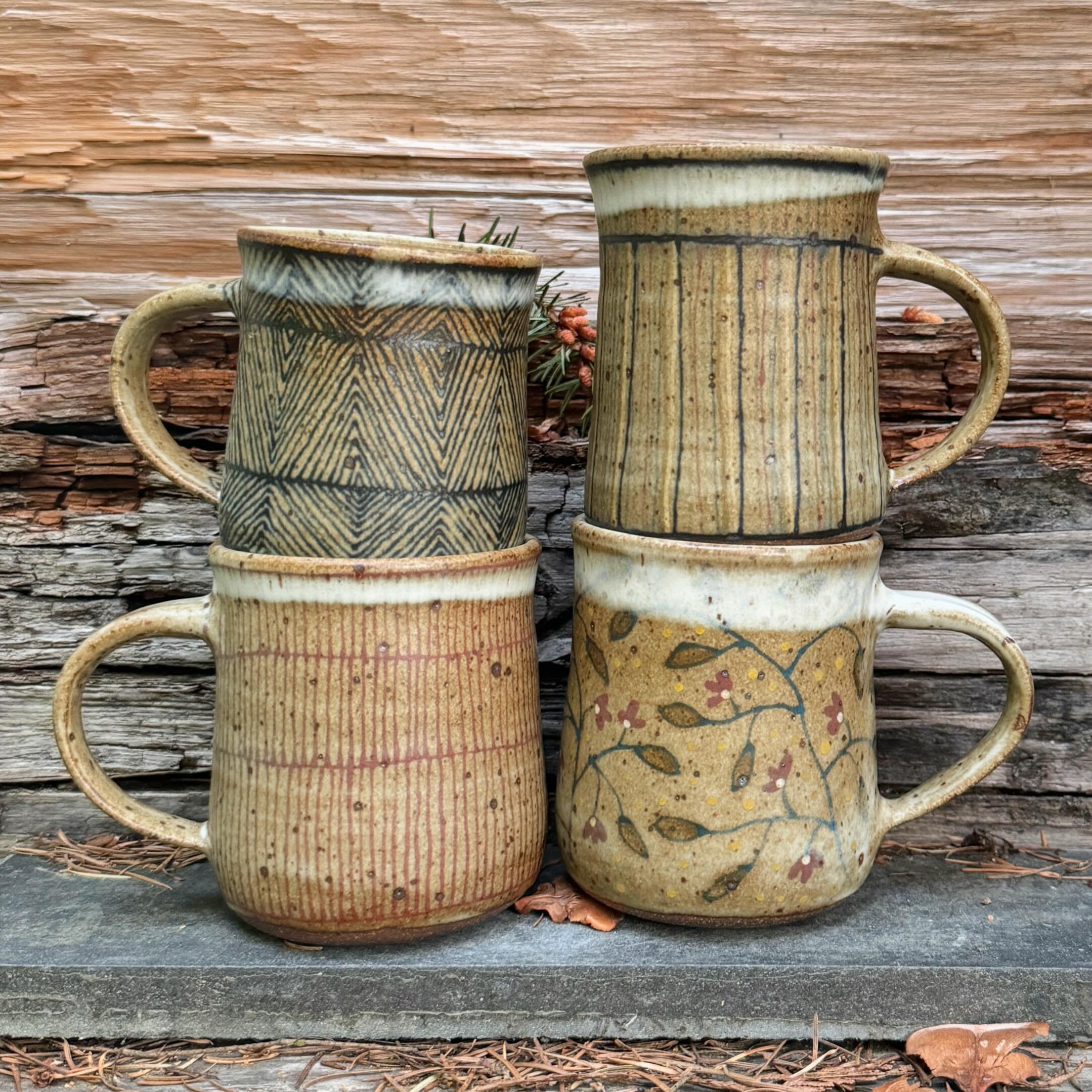 New mugs for today&rsquo;s Moonlight Market on Bainbridge 🏝️ #mug #pottery #handmade #pnwpottery