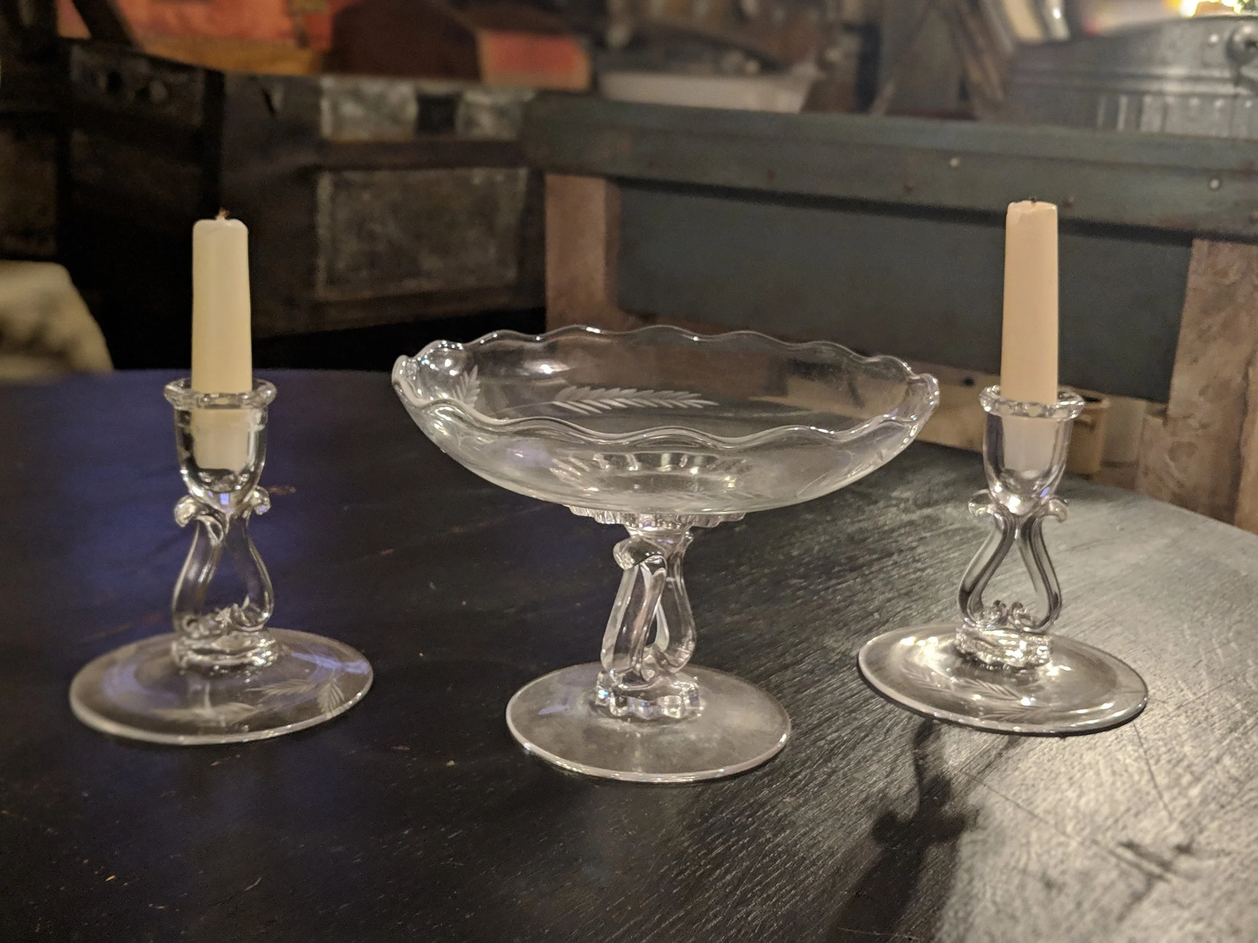 Candleholders & Matching Bowl — The Barn at Back Acres Farm
