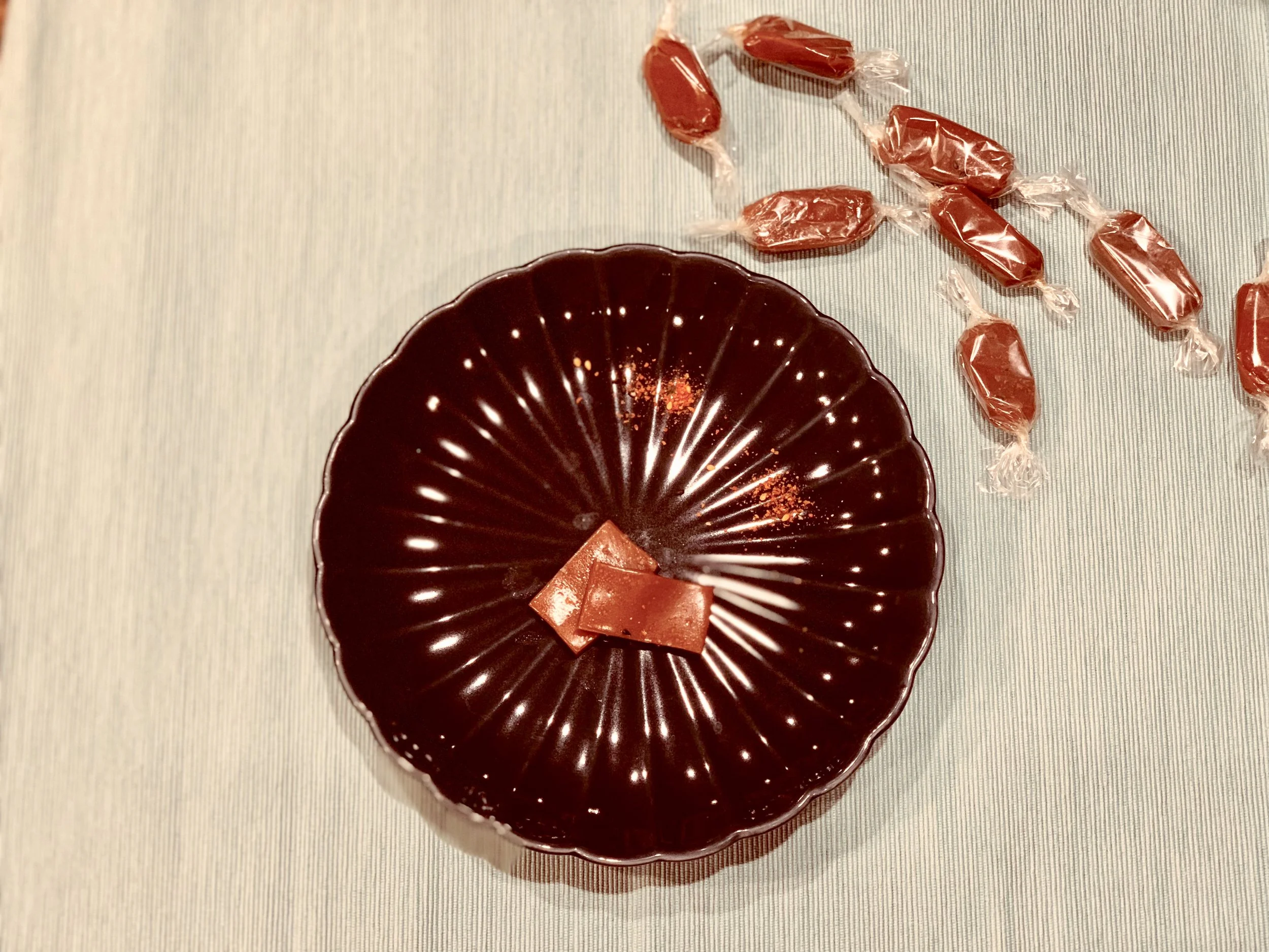 Sweet, salty, spicy. The trifecta of delicious. Miso-Seven Spice Caramels