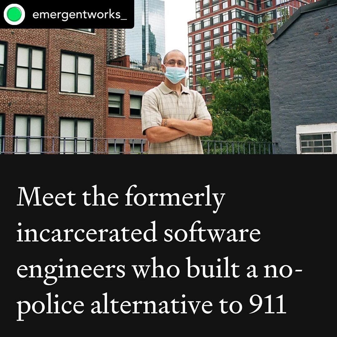 @emergentworks_ Meet the formerly incarcerated software engineers who built a no-police alternative to 911 ✊🏿✊🏾✊🏽✊🏼✊🏻

Link in bio! Please read, clap, and share!

We are very proud to share this piece about our amazing @emergentworks_ team who b