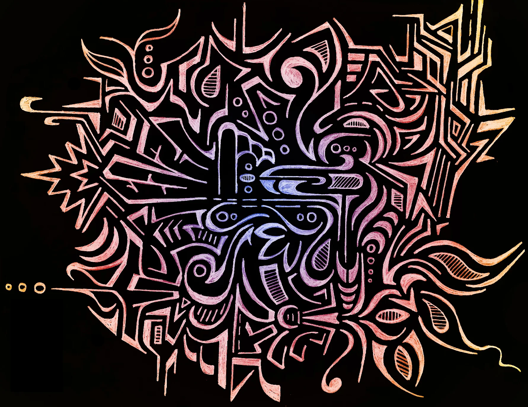 Abstract design, intricate linework