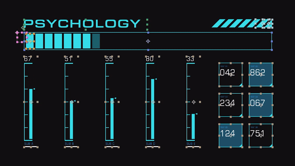 A visual breakdown of a complex motion graphic