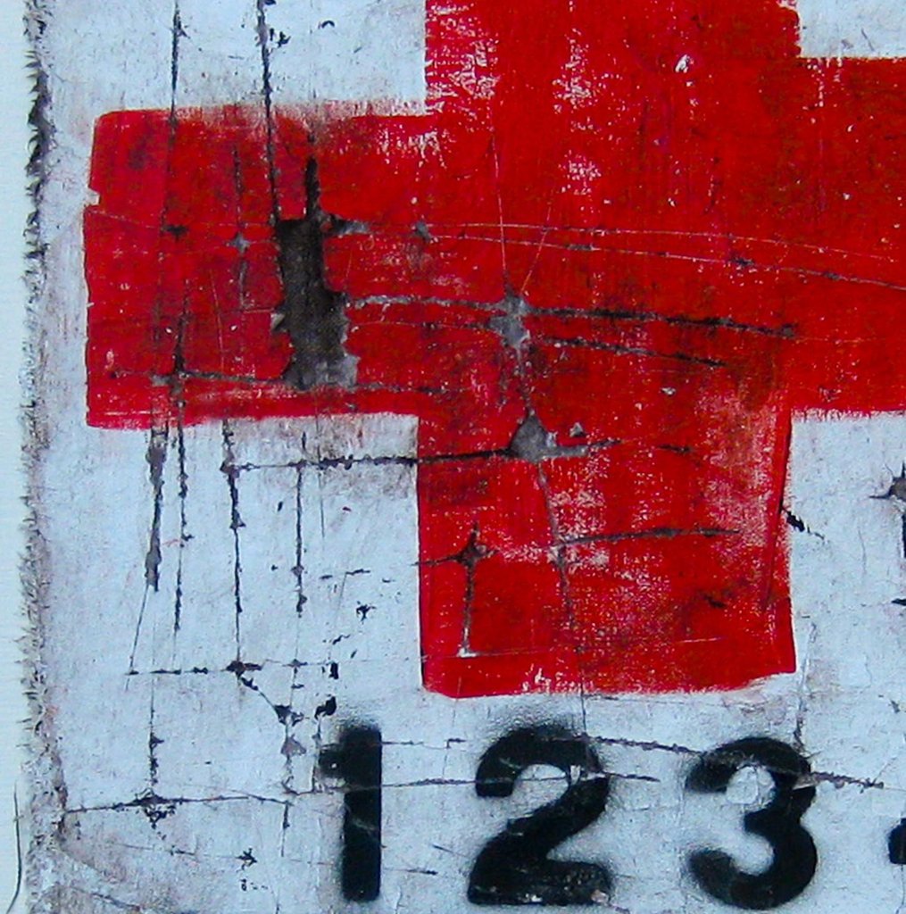 Croix Rouge (détail) Peinture par Asphyxia