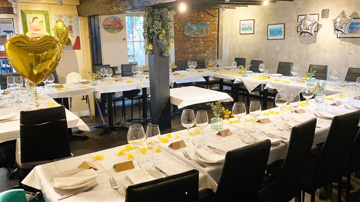 Today we are hosting a wedding party and we are so excited 😆 
💒💍
If you are looking for an intimate venue for your party whatever the reason, come and see us to find out what we can do for you&hellip;
🍾
We have indoor and outdoor space and our ch